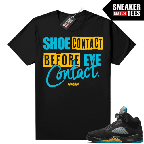 Jordan 5 Aqua shirts Sneaker Match Shoe Contact