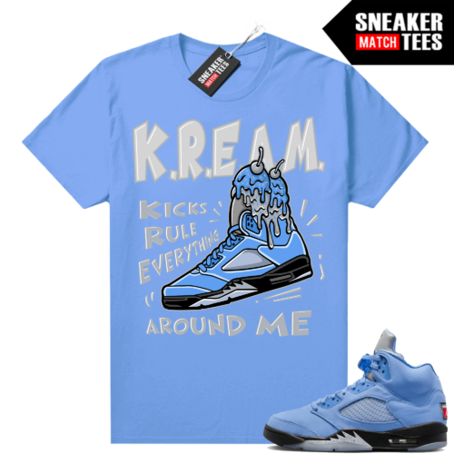 Jordan 5 UNC shirts Sneaker Match University Blue KREAM