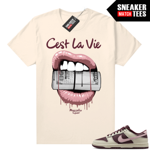 Nike Dunk low Valentine's Day shirts Sneaker Match Sail Cest La Vie