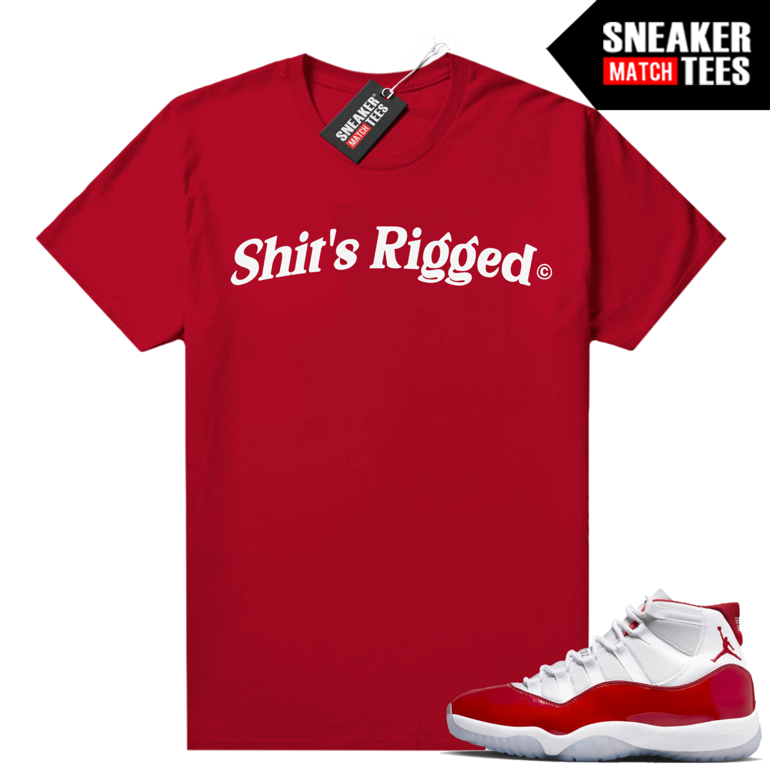 Jordan 11 Cherry Sneaker Tees Shirt Shop Sneaker Match Tees
