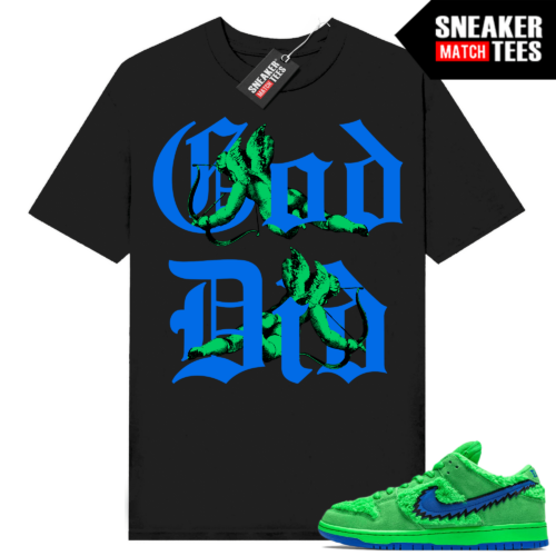 Grateful Dead Bear Green Dunk Low shirts Sneaker Match Black God Did