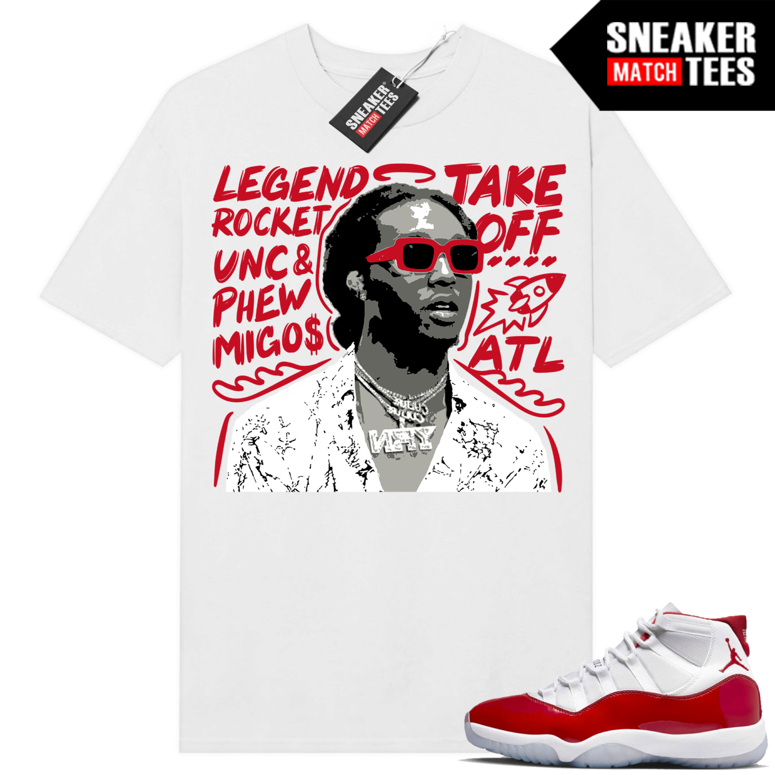 Jordan 11 Cherry Sneaker Tees Shirt Shop Sneaker Match Tees