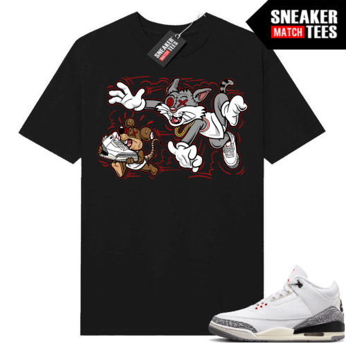 Jordan 3 White Cement Reimagined Sneaker Tees Match Black Finessed