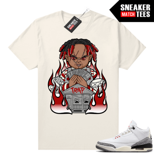 Jordan 3 White Cement Reimagined Sneaker Tees Match Sail Trap Chucky