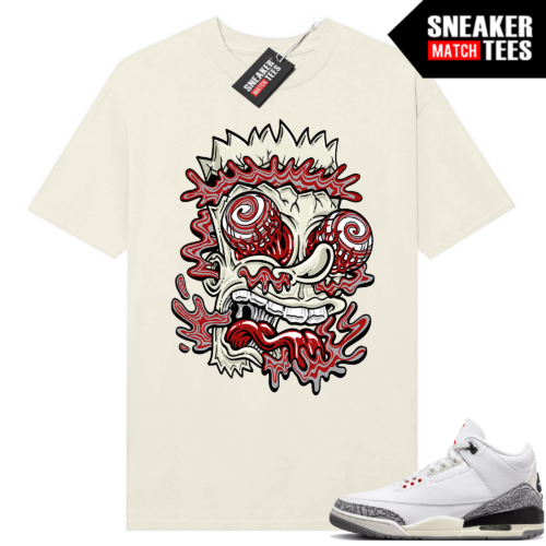 Jordan 3 White Cement Reimagined Sneaker Tees Match Sail Trippy Bart