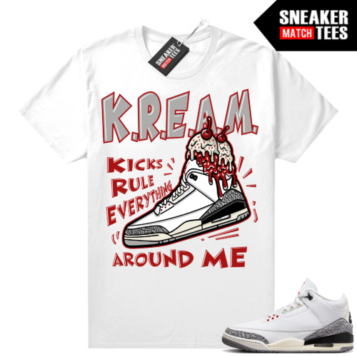 Jordan 3 White Cement Reimagined Sneaker Tees Match White KREAM