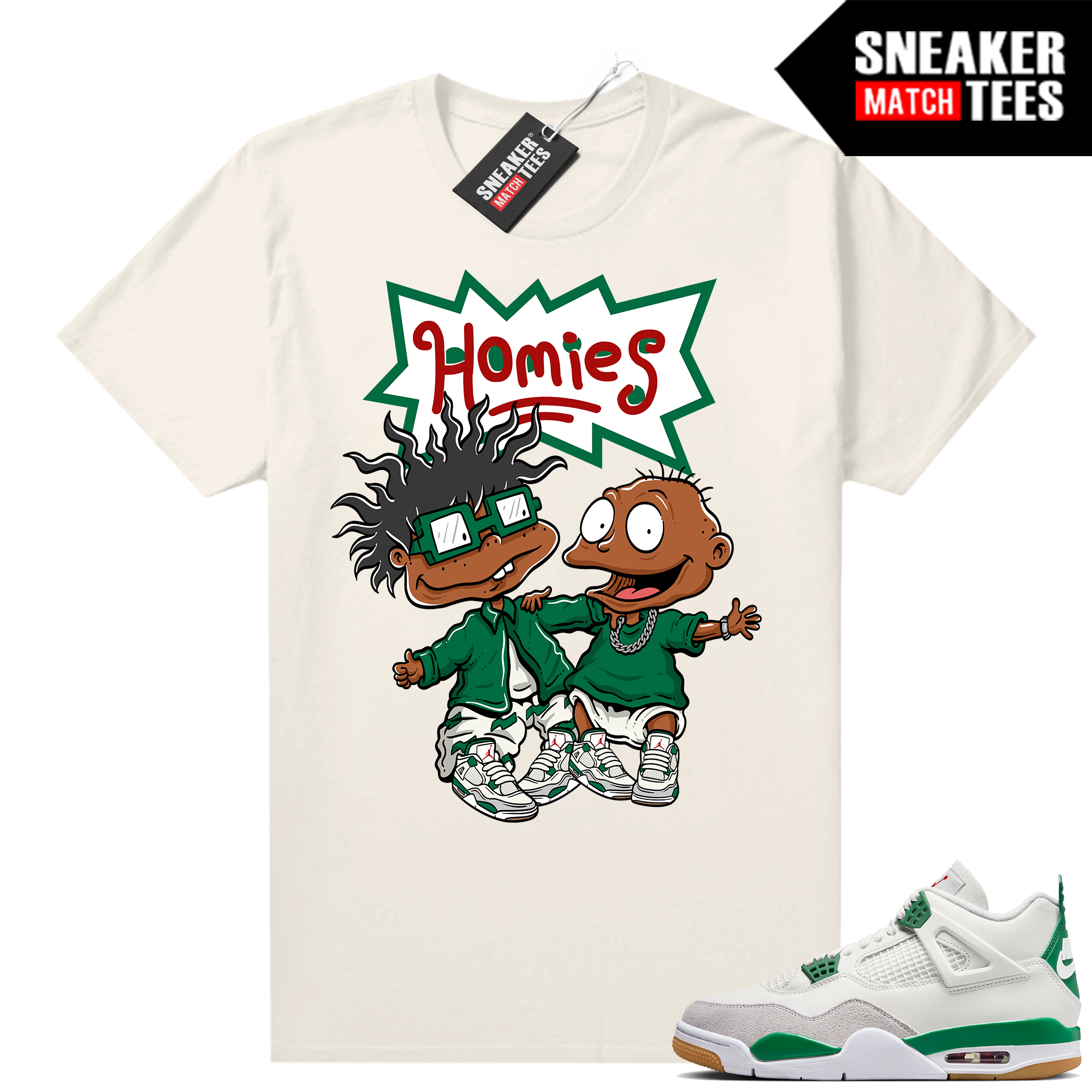 Jordan 4 Pine Green SB shirts Sneaker Match Sail Homies
