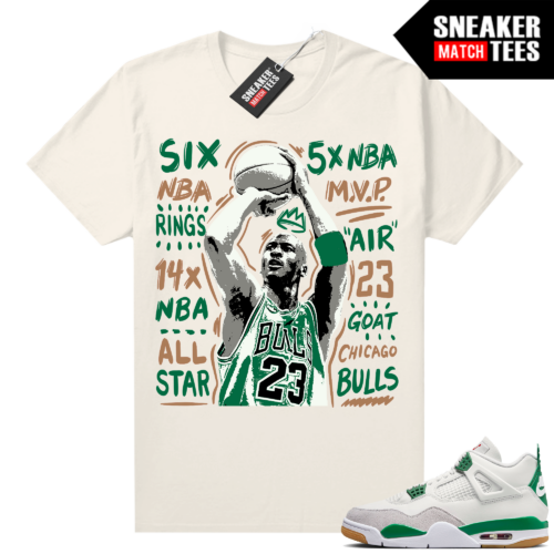 Jordan 4 Pine Green SB shirts Sneaker Match Sail MJ Accolades Jumper