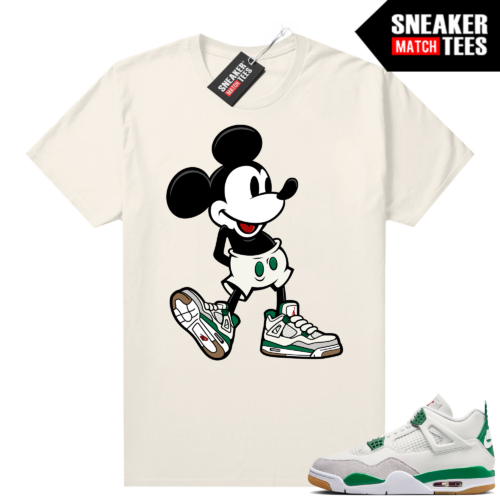 Jordan 4 Pine Green SB shirts Sneaker Match Sail Sneakerhead Mickey