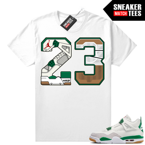 Jordan 4 Pine Green SB shirts Sneaker Match White 23 Sole