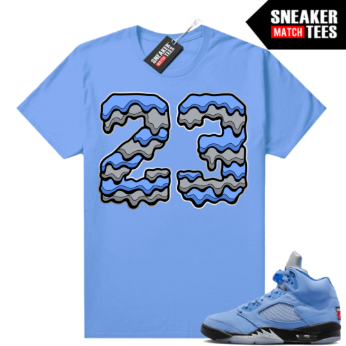 Jordan 5 UNC shirts Sneaker Match University Blue 23 Drip