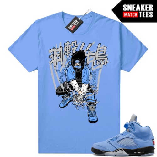 Jordan 5 UNC shirts Sneaker Match University Blue Sasuke Hype