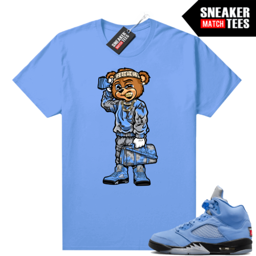 Jordan 5 UNC shirts Sneaker Match University Blue Soulja Bear