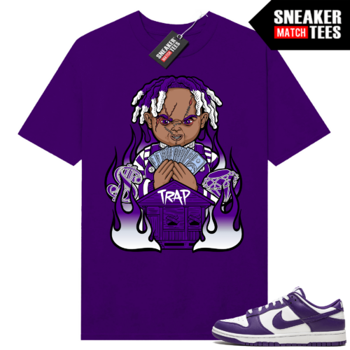 Court Purple Dunk Low shirts Sneaker Match Purple Trap Chucky