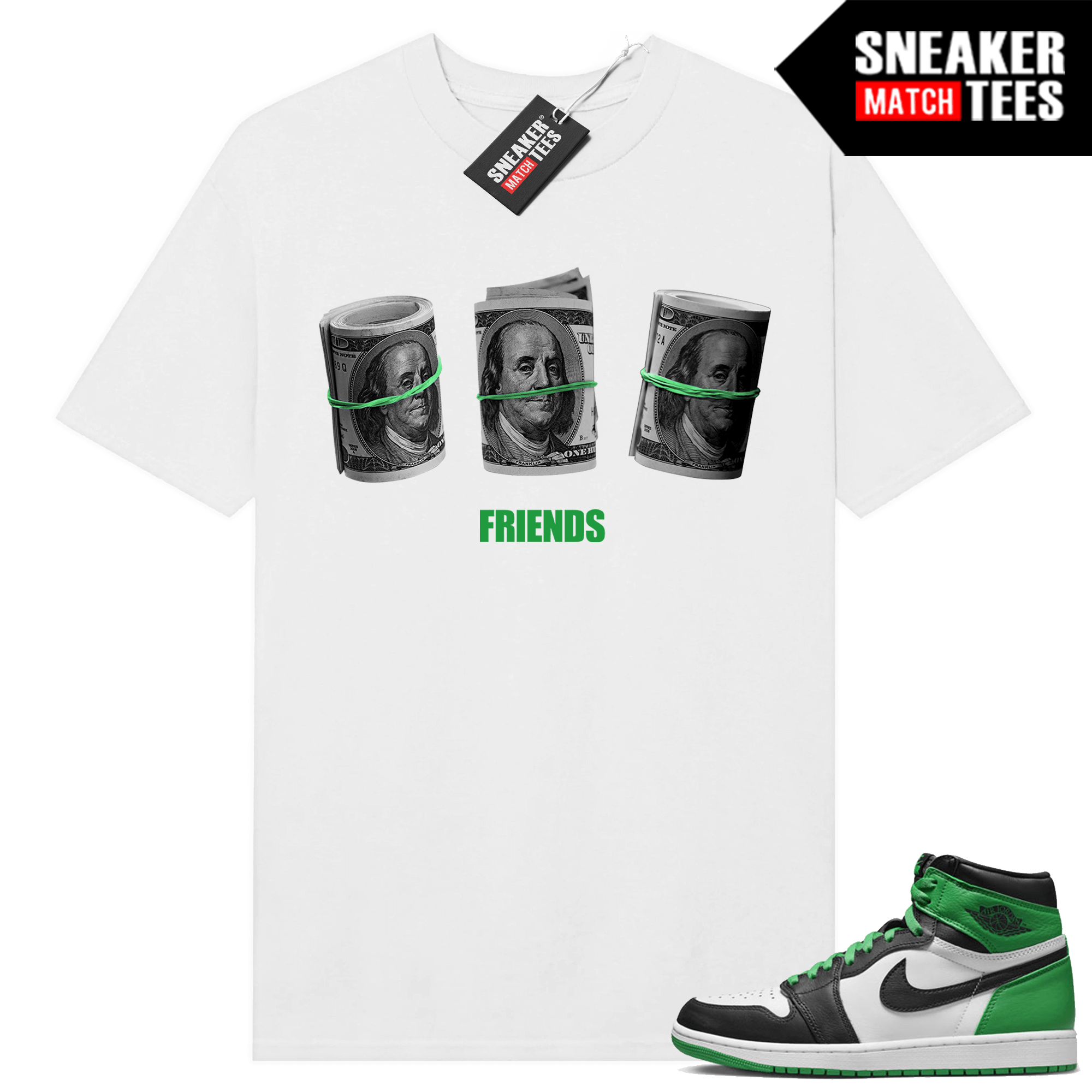 Cordunk Green Smile Pain Sneaker Tee – Short Sleeve, Men’s S-4XL, Matches J1 13 Lucky Green