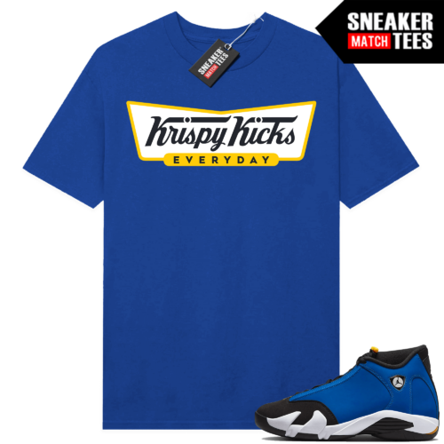 Jordan 14 Laney shirts Sneaker Match Royal Krispy Kicks