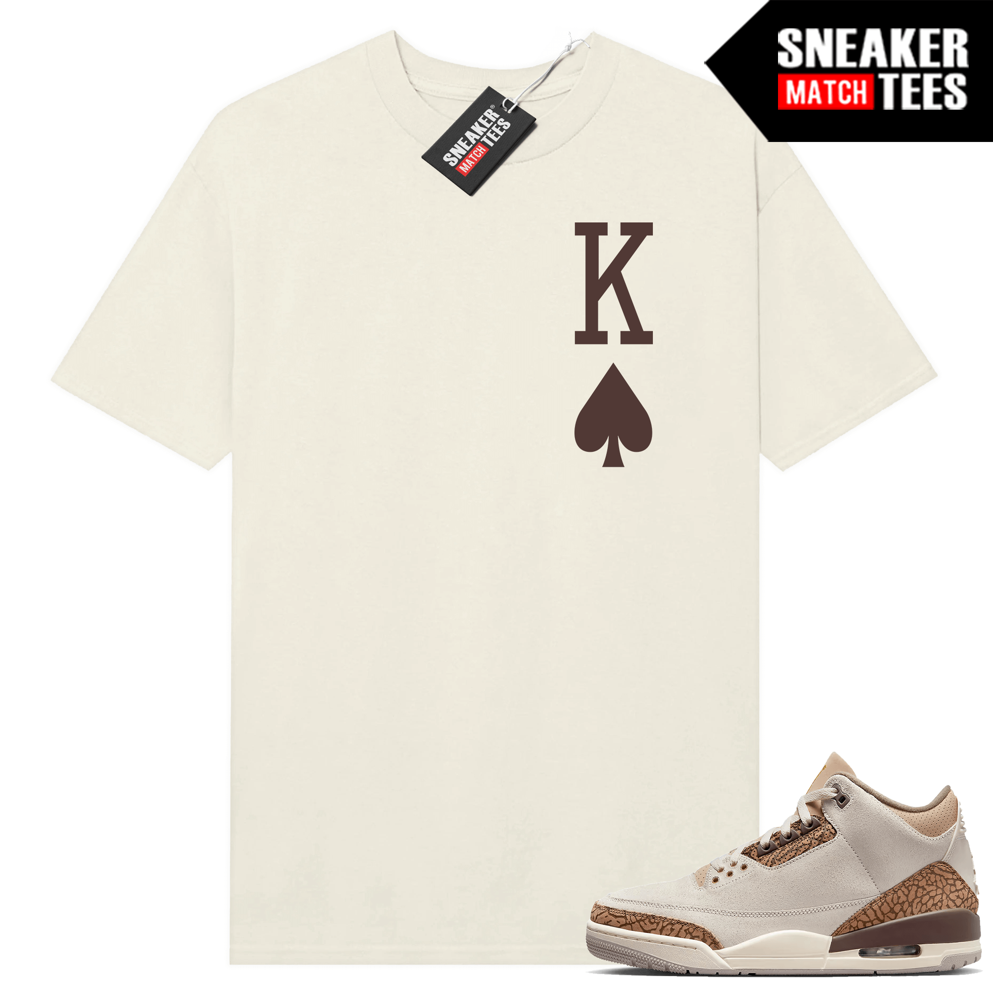 Jordan 3 Palomino shirts Sneaker Match Sail King Pocket Logo