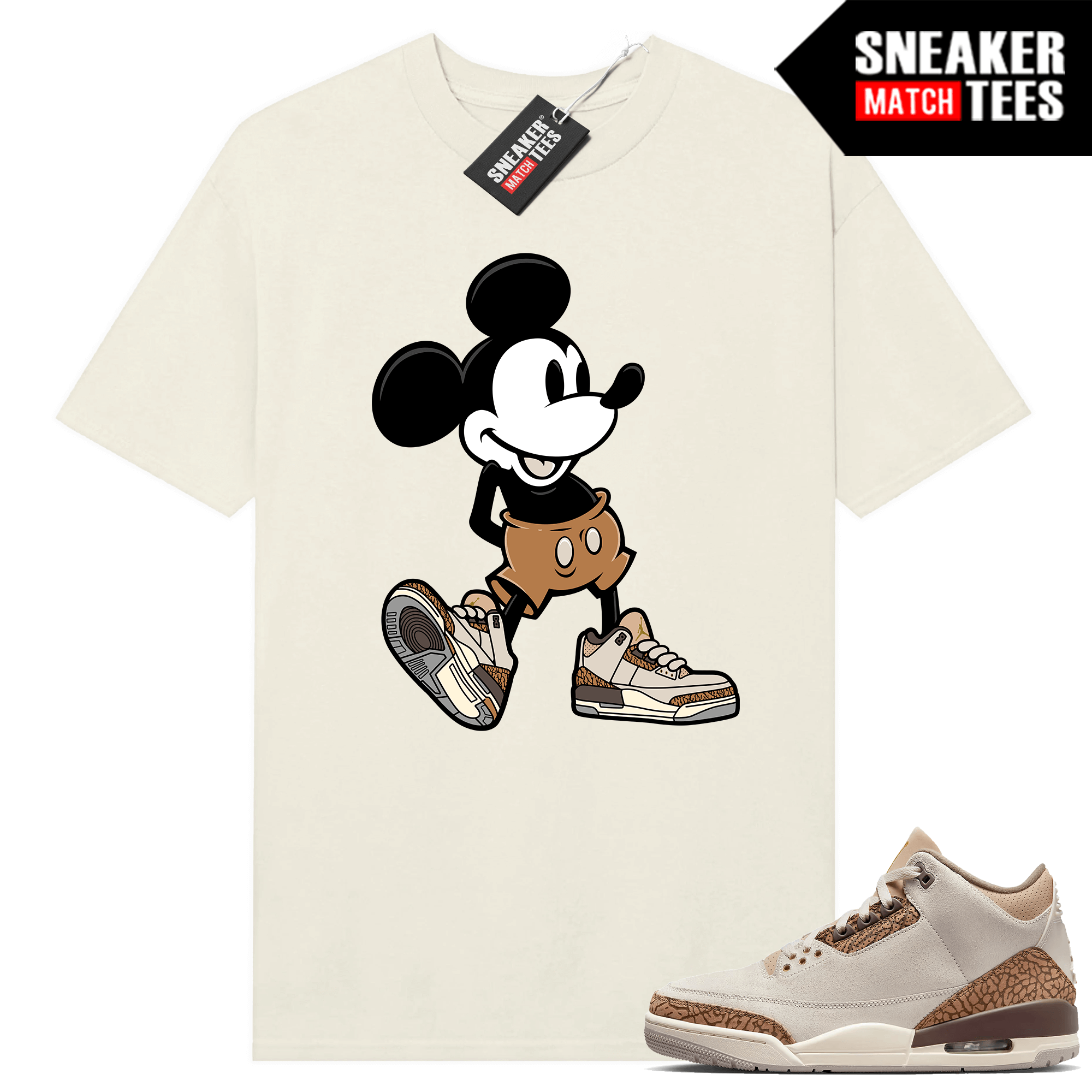 Jordan 3 Palomino shirts Sneaker Match Sail Sneakerhead Mickey