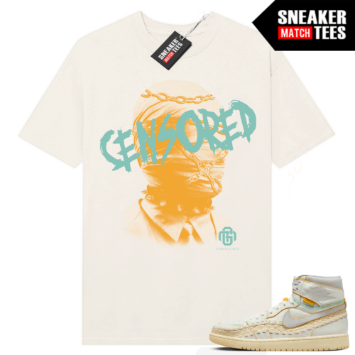 Jordan 1 UNION LA BBS T-shirt Sneaker Match Sail Censored