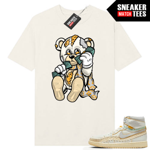 Jordan 1 UNION LA BBS T-shirt Sneaker Match Sail Paris Bear