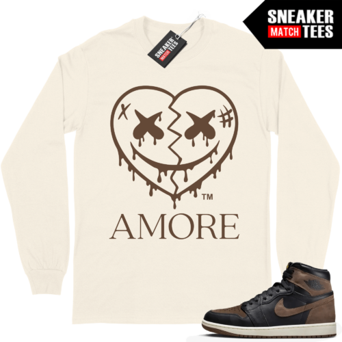 Jordan 1 Palomino Long Sleeve shirt Sneaker Match Sail AMORE Crazy Love Heart