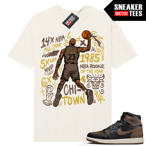 Jordan 1 Palomino T-shirt Sneaker Match Sail Accolades Slam Dunk