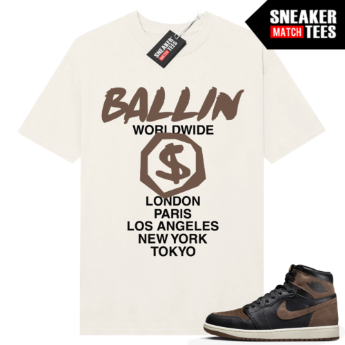 Jordan 1 Palomino T-shirt Sneaker Match Sail Ballin Worldwide