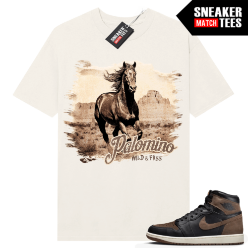 Jordan 1 Palomino T-shirt Sneaker Match Sail Distress Wild & Free