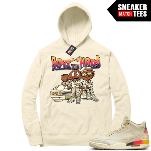 Jordan 3 J Balvin Sneaker Match Hoodie Sail Boyz in the Hood Parody