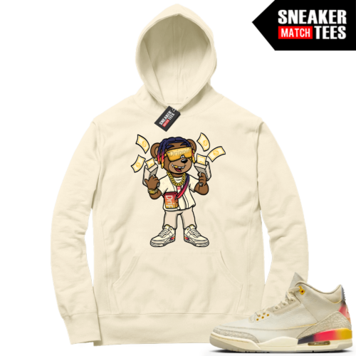 Jordan 3 J Balvin Sneaker Match Hoodie Sail Cash Gun Bear