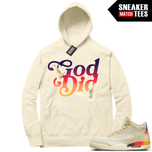 Jordan 3 J Balvin Sneaker Match Hoodie Sail God Did Doves