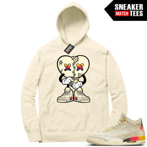 Jordan 3 J Balvin Sneaker Match Hoodie Sail Heart Broke