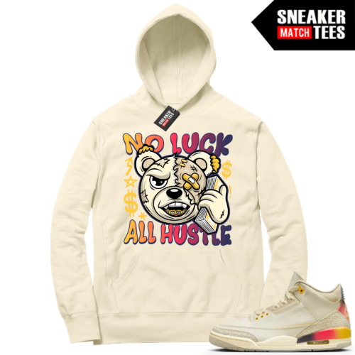 Jordan 3 J Balvin Sneaker Match Hoodie Sail No Luck Bear