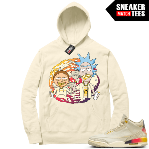 Jordan 3 J Balvin Sneaker Match Hoodie Sail Rick & Morty