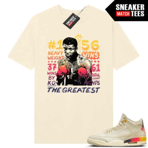 Jordan 3 J Balvin Sneaker Match T-shirt Sail Ali Greatest