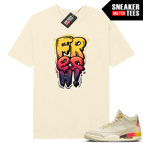 Jordan 3 J Balvin Sneaker Match T-shirt Sail Fresh