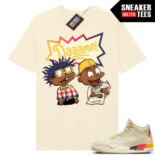 Jordan 3 J Balvin Runtrendy Sneaker Match T-shirt Sail Friday DAAAMN Parody