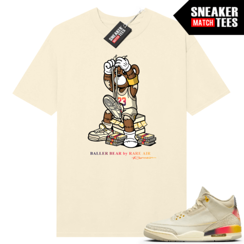 Jordan 3 J Balvin Sneaker Match T-shirt Sail Rare Air Baller Bear