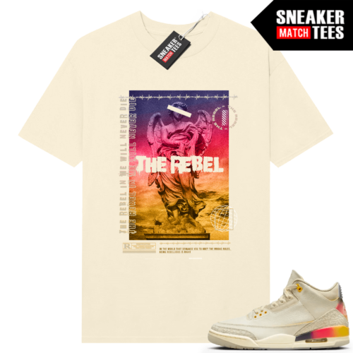 Jordan 3 J Balvin Sneaker Match T-shirt Sail Rebel