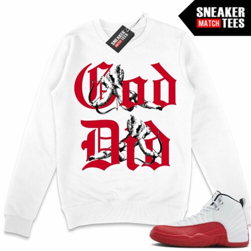 Jordan 12 Cherry Ariss-eu Sneaker Match Sweater White God Did
