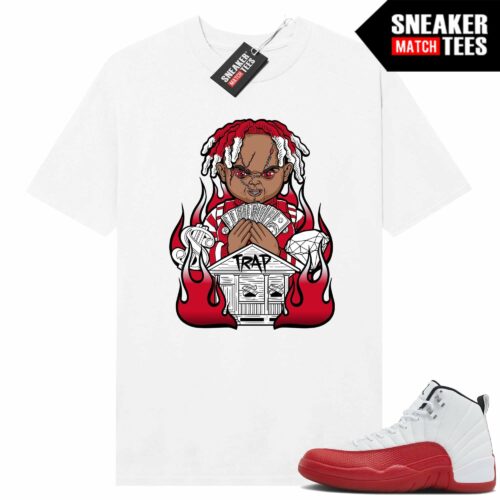 Jordan 12 Cherry Sneaker Tees Match White Trap Chucky