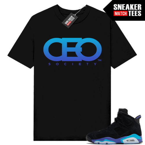 Jordan 6 Aqua Sneaker Tees Match Shirts CEO