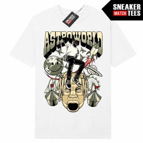Astroworld Olive White t-shirt