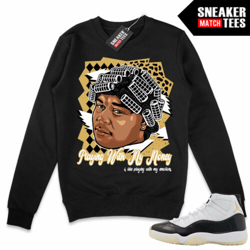 Jordan 11 DMP Gratitude Sneaker Match Sweater Crewneck Black Big Worm