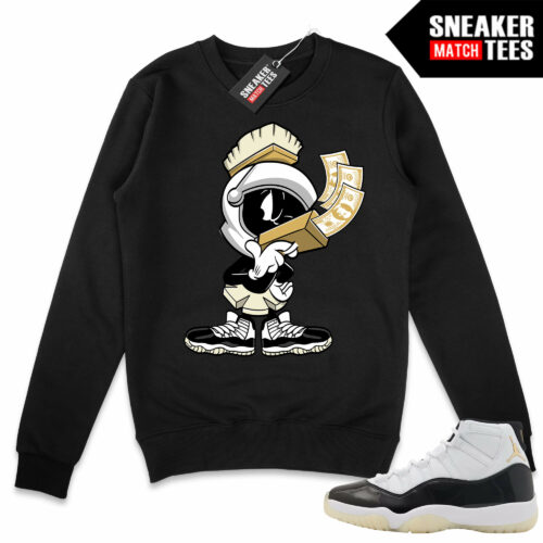 Jordan 11 DMP Gratitude Sneaker Match Sweater Crewneck Black Marvin 11s