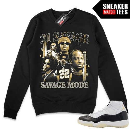 Jordan 11 DMP Gratitude Ariss-eu Sneaker Match Sweater Crewneck Black Savage Mode