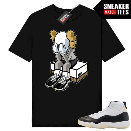 Jordan 11 DMP Gratitude Sneaker Match T-shirt Black AJ11 Toy