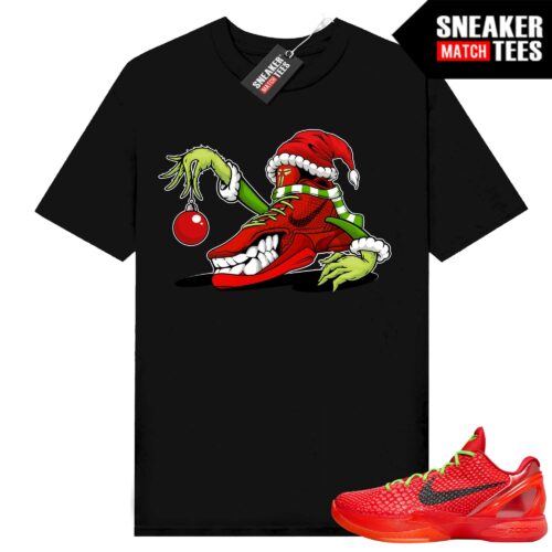Kobe 6 Protro Reverse Grinch Sneaker Match T-shirt Black Grinches