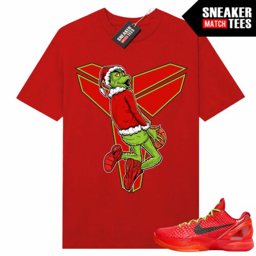 Kobe 6 Protro Reverse Grinch Sneaker Match t-shirt Red Grinch Reverse adidas Dunk