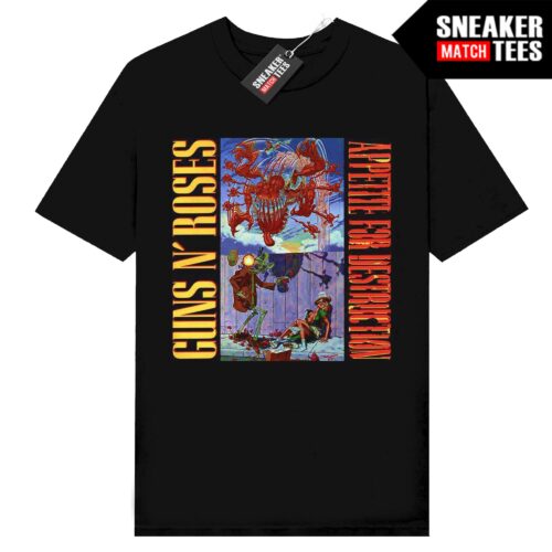 Rock Band Tees Guns n roses v6 Black t-shirt